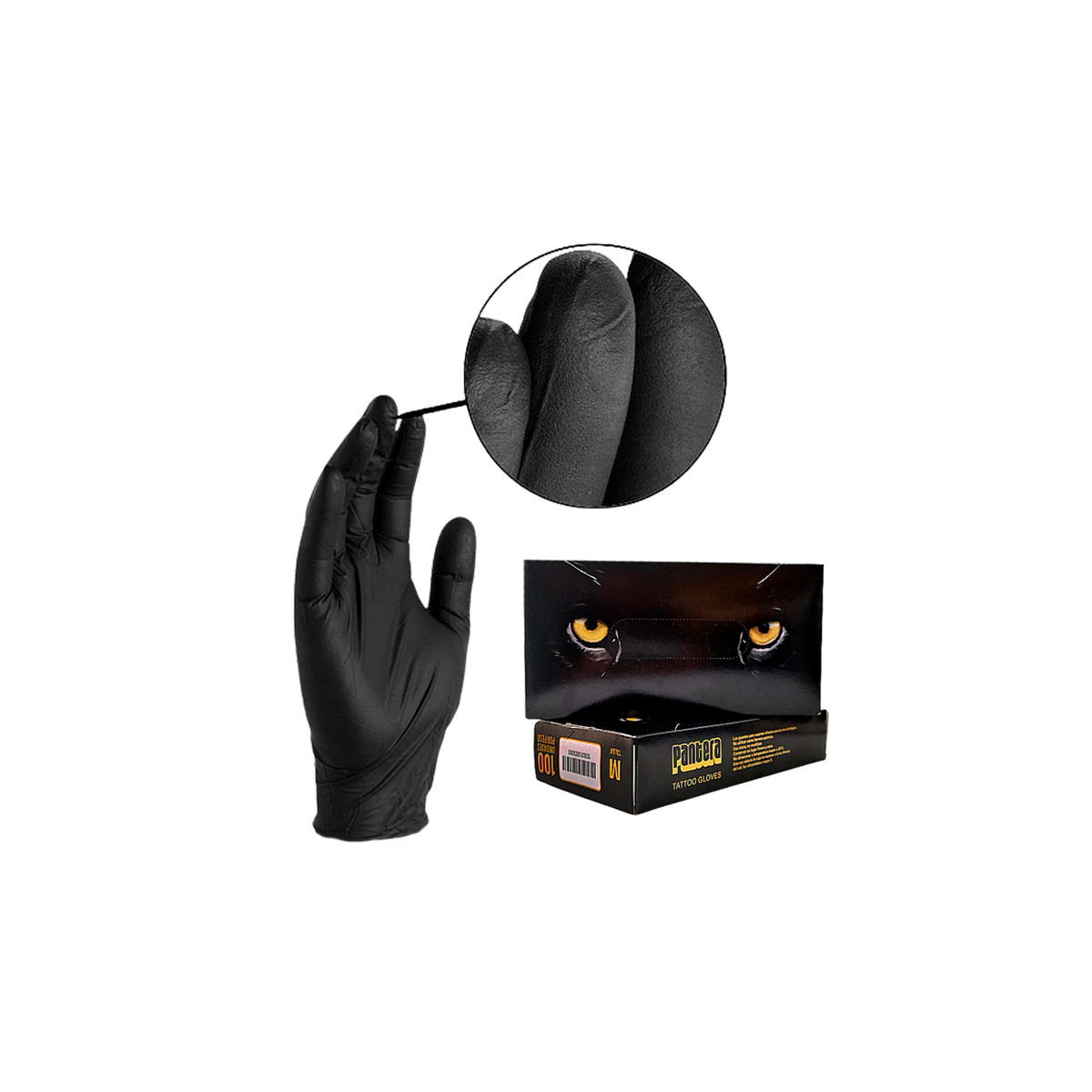 Caja Guantes Pantera Nitrilo Negro