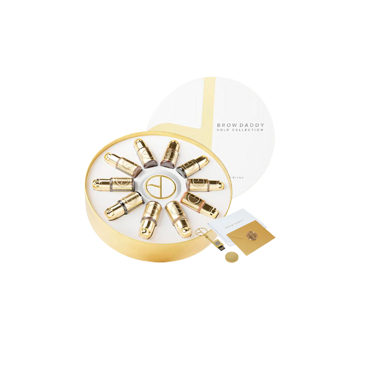 Set de Pigmentos para micropigmentacion PMU Permablend Premium Brow Daddy Gold Collection