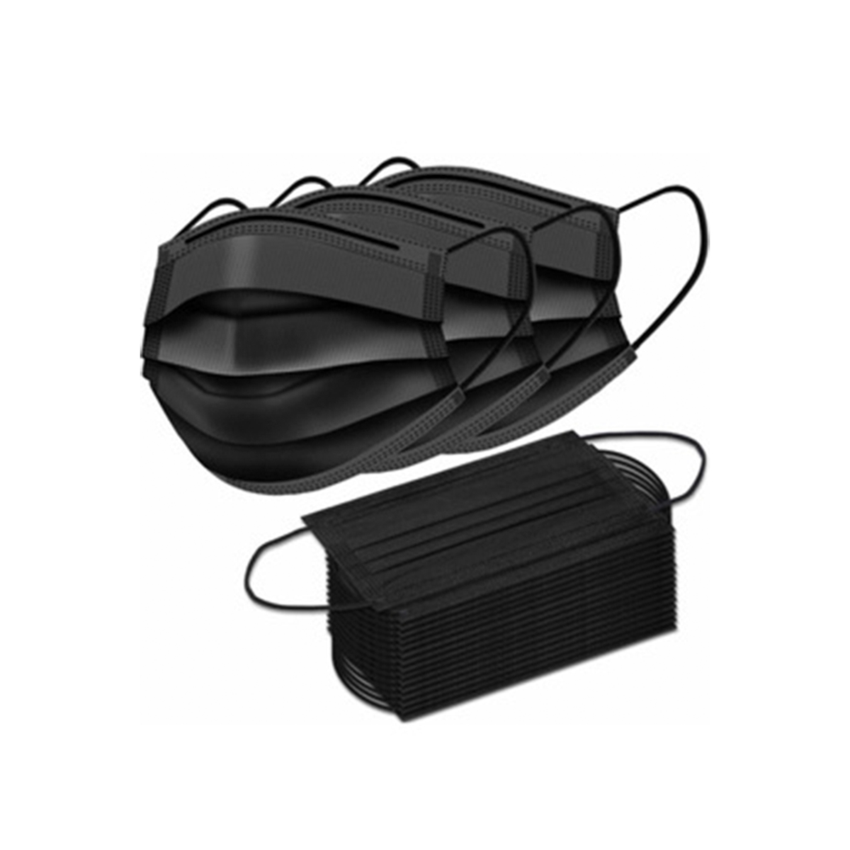 Caja Tapabocas Negro x50 Unidades