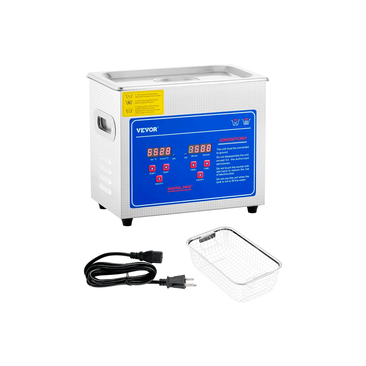 Limpiador Ultrasonido Acero Inoxidable 3 lts